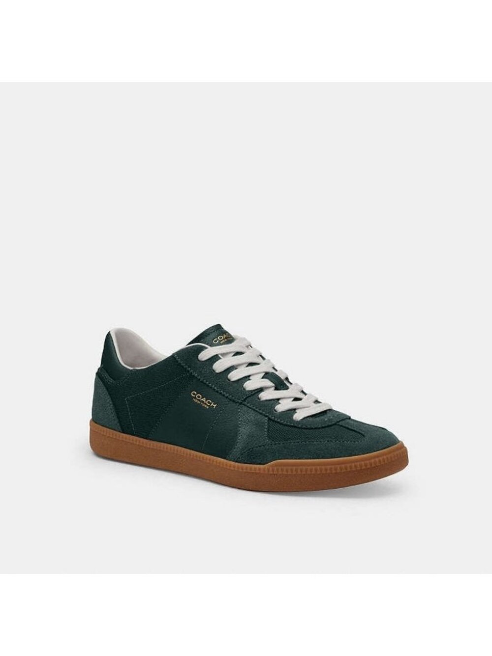 Coach Ellis Sneakers 3 Women's Dark Teal Suede Lace Up Outersole Rubber CBX21